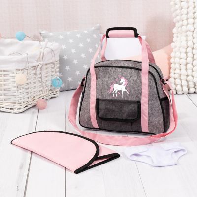 Doll Nursery Bag Set W/ Changing Mat &amp; Diaper Image 3