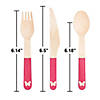 Dolly Parton Assorted Wooden Cutlery, Pink, 72 ct Image 4