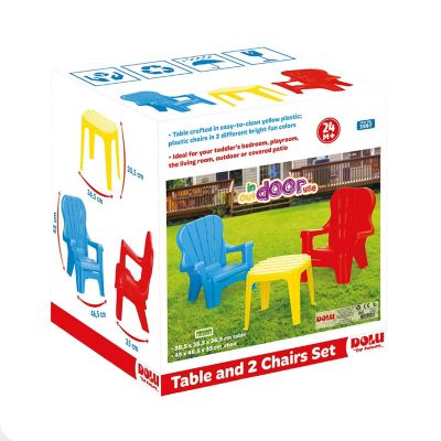 Dolu Toys - Childrens Plastic Table And Chairs Set Image 1