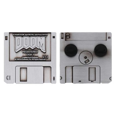 Doom Floppy Disk Pin Badge Replica Image 3