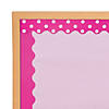Double-Sided Solid & Polka Dot Bulletin Board Borders - Hot Pink - 12 Pc. Image 1