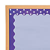 Double-Sided Solid & Polka Dot Bulletin Board Borders - Purple - 12 Pc. Image 1