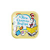 Dr. Seuss&#8482; Baby Shower A New Chapter Begins Square Paper Dessert Plates - 8 Ct. Image 1