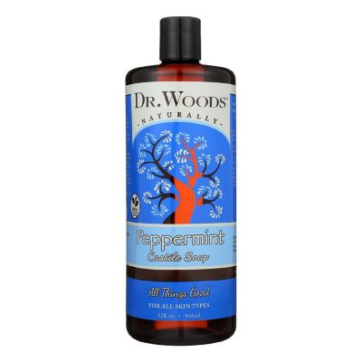 Dr. Woods Pure Castile Soap Peppermint - 32 fl oz Image 1