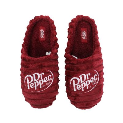 Dr Pepper Logo Adult Red Scuff Slippers-Small / Medium Image 1