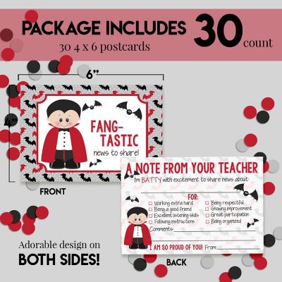 Dracula Vampire Teacher Mail for Students by AmandaCreation 30ct Image 3