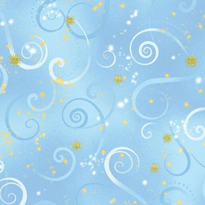 Dragonfly DanceSwirling Sky Lt Blue Cotton Fabric By Benartex by the yard Image 1