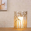 Dried Floral Glass Candle Holder 6"D X 8"H Glass Image 2