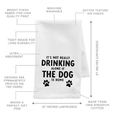 Drinking Alone Dog Towel, 1 Pack Image 1