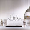 Drinks Are on Us Sign with Wood Base Image 1