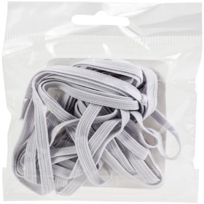 Dritz Pre-Cut Braided Elastic 1/4"X3yd-White Image 1