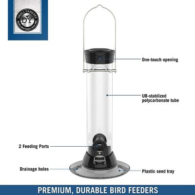 Droll Yankees Onyx Clever Clean Bird Feeder w/Easy Opening, 1# capacity, 13 in. Image 3