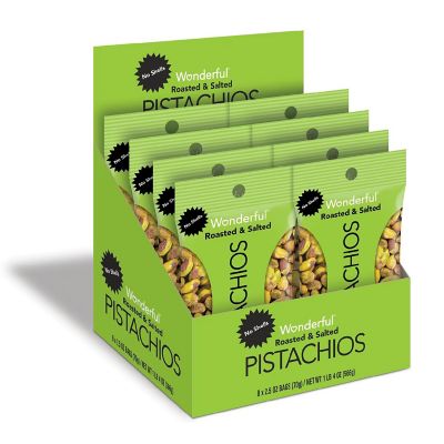 Dry Roasted & Salted Pistachios - 2.5 oz (Case of 8) Image 1