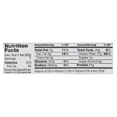 D's Natural No Cow Bar In Chocolate Fudge Brownie  - Case of 12 - 2.12 OZ Image 2