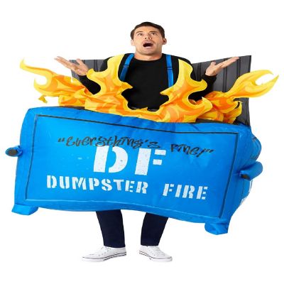 Dumpster Fire Adult Inflatable Costume  One Size Image 1