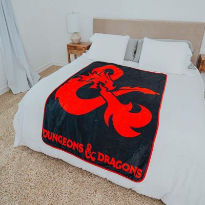 Dungeons & Dragons Logo Fleece Throw Blanket  45 x 60 Inches Image 3