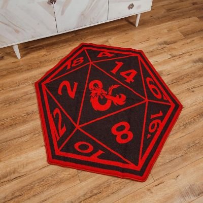 Dungeons & Dragons Red D20 Dice Printed Area Rug  52 x 45 Inches Image 3