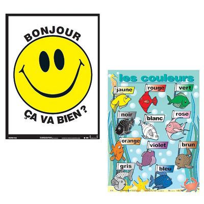 DUP Poster Pals French Educational &amp; Language Teaching Basic Posters, 7 pack Image 1