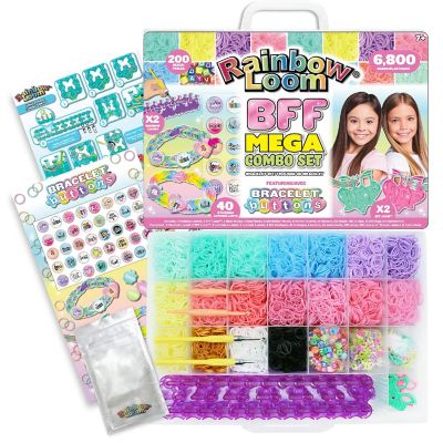Dup Rainbow Loom Bff Mega Button Set Featuring New Bff Loom Image 1