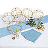 Dusty Blue & Gold Accent Centerpiece Kit for 6 Tables Image 1