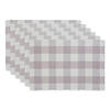 Dusty Lilac Buffalo Check Ribbed Placemat (Set Of 6) Image 1