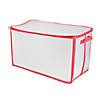 Dyno - 21" White and Red Solid Zip Up Christmas Ornaments Storage Bag Image 1