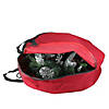 Dyno 36" Red and Black Zip Up Christmas Wreath Storage Bag Image 1