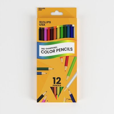 E-Clips USA Colored Pencils - Pre-Sharpened, 12-Count , 72 Units Image 1