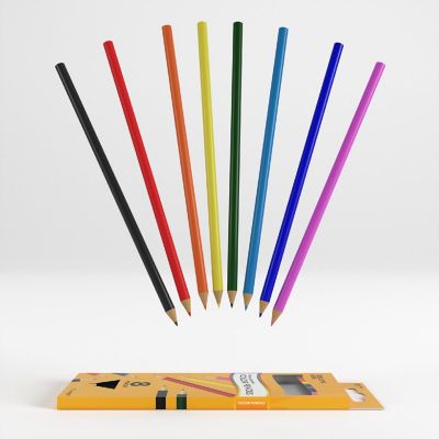 E-Clips USA Colored Pencils - Pre-Sharpened, 8-Count , 80 Units Image 1
