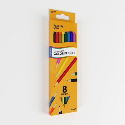E-Clips USA Colored Pencils - Pre-Sharpened, 8-Count , 80 Units Image 2