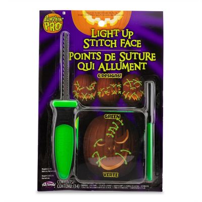 E.L.Stitch Face Pumpkin Carving Kit  Green Image 1