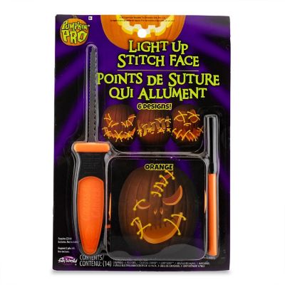 E.L.Stitch Face Pumpkin Carving Kit  Orange Image 1