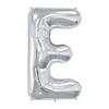 E-Shaped Silver Letter 34" Mylar Balloon Image 1