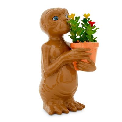 E.T. The Extra-Terrestrial 7-Inch Ceramic Planter With Artificial Succulent Image 1