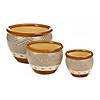 Earth-Tone Trim Planter (Set Of 3) 6.25", 8.75",  And 12" Image 1