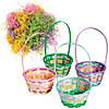 Easter Bamboo Baskets with Grass Kit for 12 Image 1