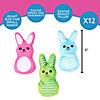 Easter Bright & Colorful Patterned Stuffed Bunnies - 12 Pc. Image 1
