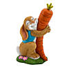 Easter Bunny with Carrot Garden Statue Image 1