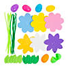 Easter Egg Flower Craft Kit - Makes 12 Image 1