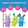 Easter Silly Face Stuffed Bunnies - 12 Pc. Image 1