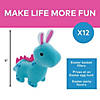 Easter Stuffed Dinosaurs with Bunny Ears- 12 Pc. Image 1