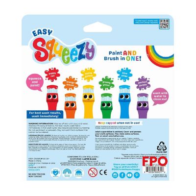 Easy Squeezy Squeezable Poster Paint Brushes - Set of 6 / Default Title Image 1