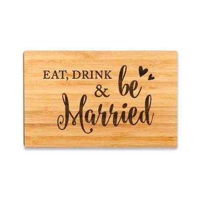 Eat Drink Be Married Board 9.5x6 Image 1