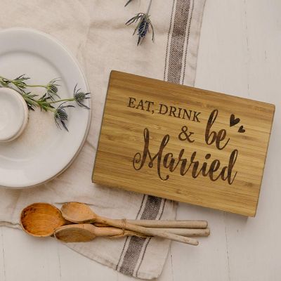 Eat Drink Be Married Board 9.5x6 Image 1