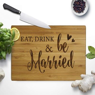 Eat Drink Be Married Board 9.5x6 Image 3