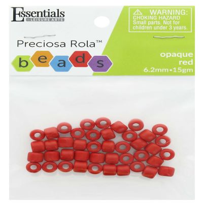 EBL Czech Rola Bead 6.2mm 15gm Op Red Image 1