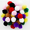 EBL Pom Pom 1" Multi 40pc- 6PK Image 1