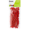 EBL Pom Pom 10mm Red 100pc- 6PK Image 1