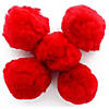 EBL Pom Pom 2.5" Red 5pc- 6PK Image 1