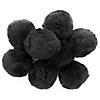 EBL Pom Pom 2" Black 8pc- 6PK Image 1